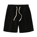Men's navy waffle texture shorts with a loose fit and drawstring waist, perfect for casual summer wear by Nova Mart.