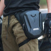 Tactical waterproof motorcycle waist and leg bag by Nova Mart with multiple compartments and adjustable straps for secure storage.