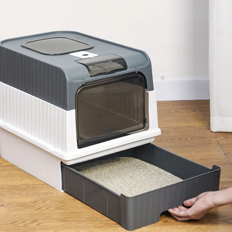 Fully Enclosed Cat Litter Box – Anti-Splash - Image 4