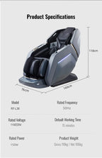 Nova Mart 4D Zero Gravity Massage Chair with voice control and Bluetooth, featuring plush cushioning and modern design.