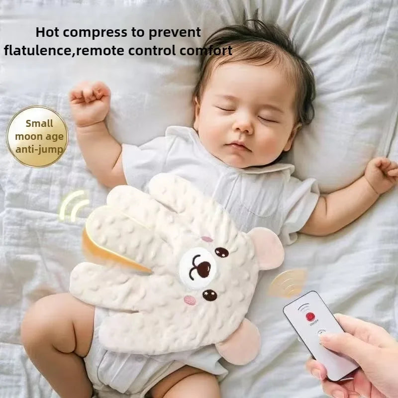 Baby sleep aid palm pillow from Nova Mart with remote control, designed to soothe and comfort infants during sleep.