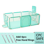Large Nova Mart kids safety playpen with soft padding and ball pool, ideal for safe indoor play for children.