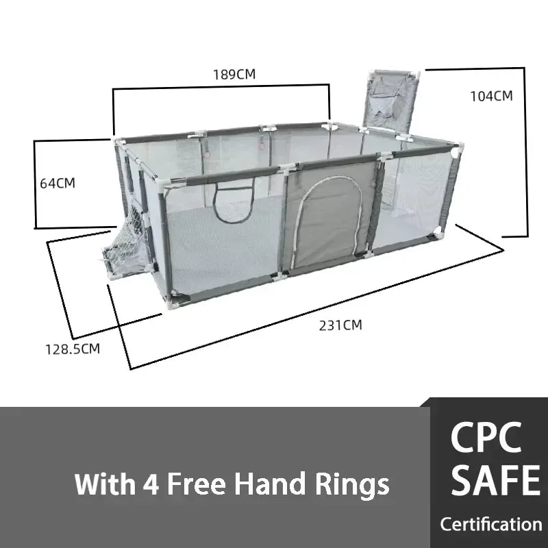 Large waterproof indoor baby playpen by Nova Mart, safety barrier fence for secure play area for infants and toddlers.