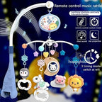 Nova Mart baby crib mobile with lights, music, and projection, featuring colorful sea-themed toys for soothing bedtime entertainment.