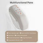 Nova Mart automatic rocking baby bassinet with music and lights, suitable for newborns, featuring a cozy cradle design.