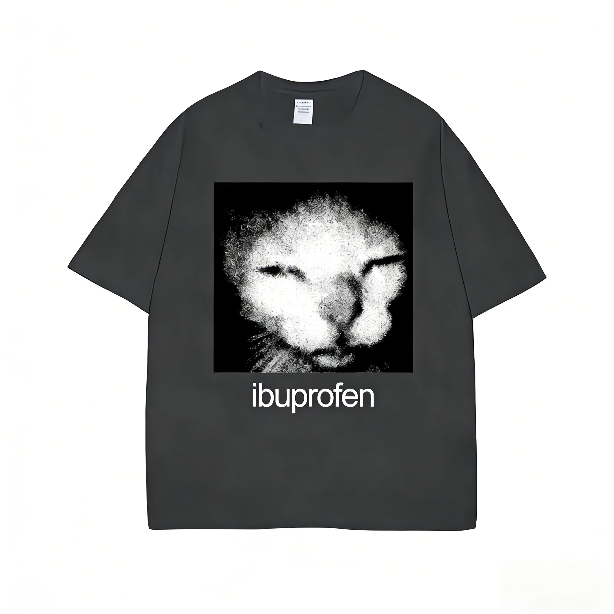 Vintage Y2K Cat Meme oversized T-shirt by Nova Mart, stylish men's streetwear with humorous cat graphic design.