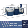Large indoor baby playpen by Nova Mart with waterproof safety barrier fence, ideal for safe, spacious play areas for infants.