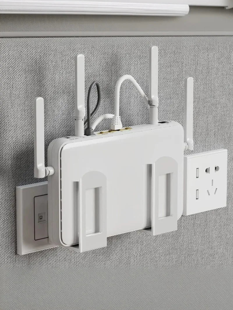 Wall-Mounted Router Set-Top Box Organizer with Adjustable Bracket, Multi-Purpose Cable Management Shelf for WiFi Devices Storage - Image 10