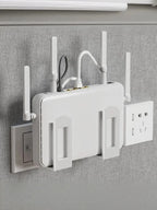 Wall-Mounted Router Set-Top Box Organizer with Adjustable Bracket, Multi-Purpose Cable Management Shelf for WiFi Devices Storage - Image 10