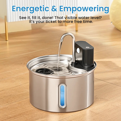 3.5L Stainless Steel Cat Sensor Water – Wireless Smart