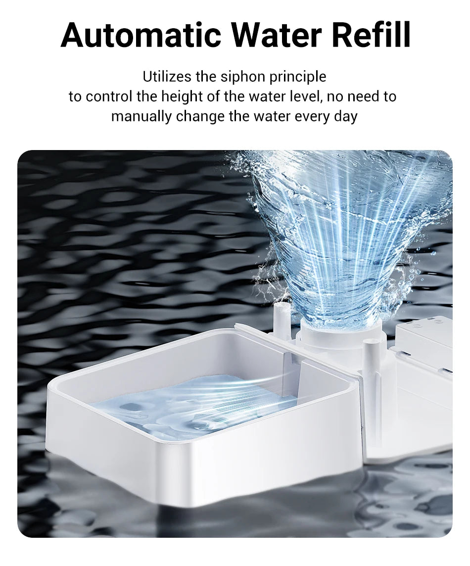 ROJECO 2In1 Automatic Pet Feeder Gravity Water Fountain 8.5L Button Version Auto Cat Kibble Dispenser with Water Refill Drinker - Image 12