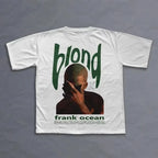 Unisex Frank Ocean Retro Graphic Hip Hop T-Shirt by Nova Mart featuring bold vintage-style artwork on soft fabric.