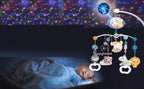 Baby crib mobile with lights, music, and projection from Nova Mart, featuring colorful hanging toys and remote control operation.