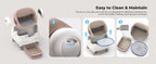 Self Cleaning Litter Box, Automatic Cat Litter Box with APP Control, Odor-Free  Large Waste Bin, Open-Top for Multi Cats - Image 13