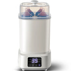 Compact Nova Mart 8-in-1 baby bottle sterilizer and dryer with fast 30-minute drying, ideal for travel and home use.