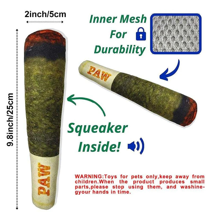 Funny Interactive Dog Toys – Cigar Plush - Image 2