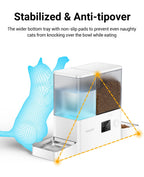 ROJECO 2In1 Automatic Pet Feeder Gravity Water Fountain 8.5L Button Version Auto Cat Kibble Dispenser with Water Refill Drinker - Image 16