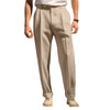 Men's slim fit formal dress pants by Nova Mart, solid color business trousers for men, tailored for a sleek professional look.