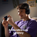 UGREEN Max5c ANC headphones with LDAC Hi-Res sound and 75-hour battery, shown in black over-ear design with ear cushions.