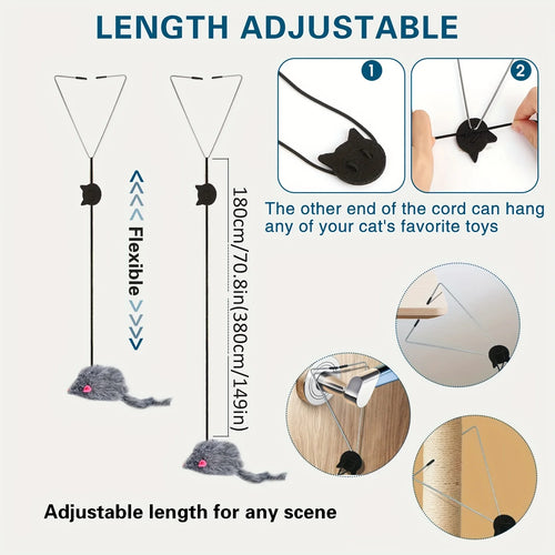 Door Hanging Cat Toy – Durable Plastic