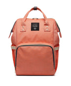 Large capacity Lequeen mummy diaper bag backpack by Nova Mart, designed for travel with multiple compartments and stylish appearance.