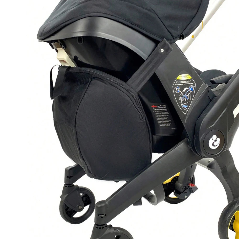 Nova Mart Doona & FooFoo stroller storage bag, a 3-in-1 travel knapsack with multiple compartments for stroller accessories.