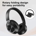 Wireless Bluetooth headset by Nova Mart with ANC, stereo sound, and 60-hour playback, designed for sports and gaming.