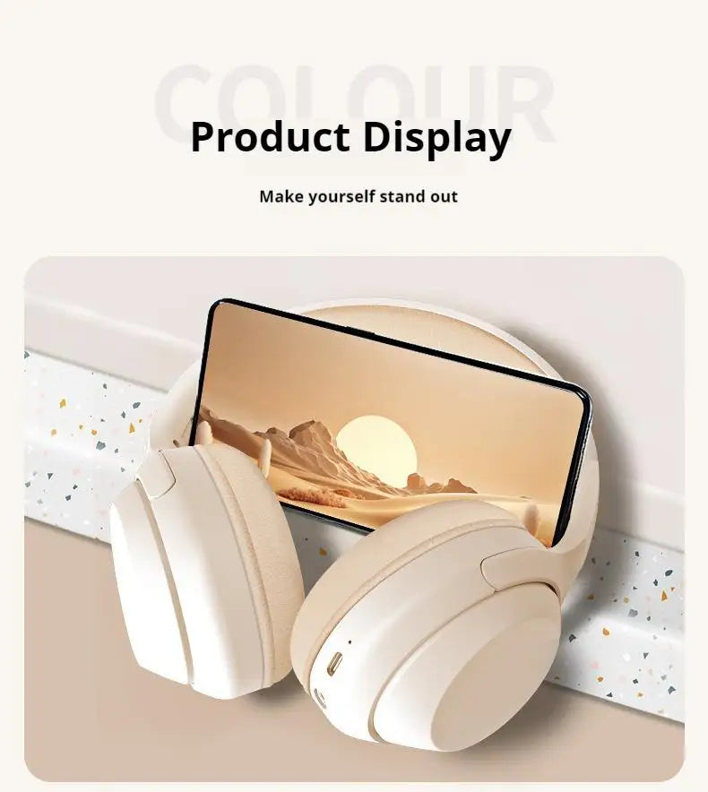 Wireless gaming headphones by Nova Mart with 360° surround sound, deep bass, HD mic, and 20-hour battery life.
