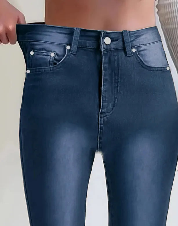 American Retro brown straight-leg denim jeans by Nova Mart with classic fit and durable denim fabric.