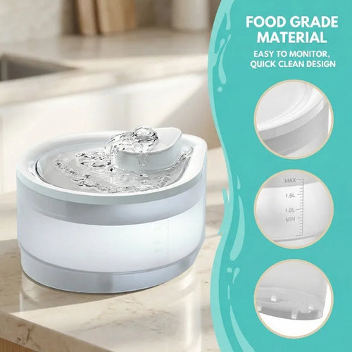 Automatic Pet Water Fountain – Continuous Fresh Water 2.5L