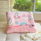 Baby sleep pillow by Nova Mart with soft cotton fabric, cartoon design, removable and washable for comfortable infant bedding.