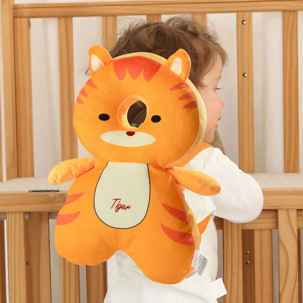 Baby safety head protector backpack by Nova Mart with soft padding to safeguard a baby's head during walking.