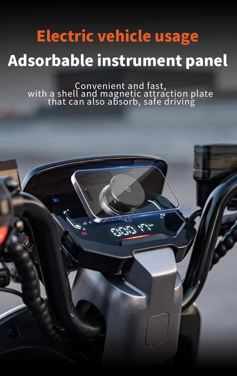 Nova Mart car phone holder with 360° adjustable mount, vacuum suction, and 20X magnets for secure smartphone grip in vehicles.