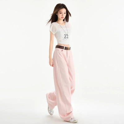 Cherry Blossom Wide-Leg Mop Jeans – 32in - image 2