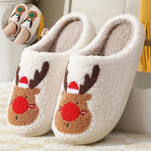 Christmas Elk Slippers – Ultra-Soft