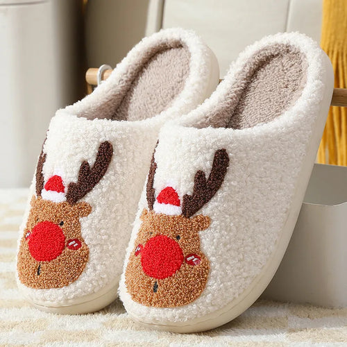 Christmas Elk Slippers – Ultra-Soft