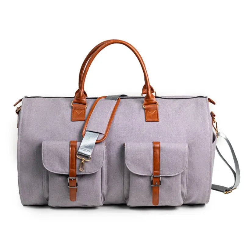 Convertible travel clothing carry-on luggage bag by Nova Mart with multiple compartments and adjustable straps for versatile packing.