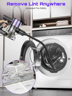 Nova Mart 10-in-1 cordless stick vacuum cleaner with 55Kpa suction and 500W motor, shown with detachable attachments on a hardwood floor.