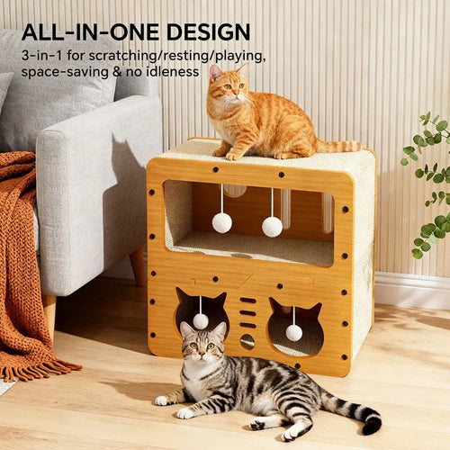 Double Cat Head – Natural Sisal 40cm