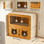 Double Cat Head Cat Scratcher Sofa by Nova Mart showing a 45cm double-layer pet scratcher with cat-friendly design.