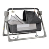 Electric baby cradle swing by Nova Mart with Bluetooth and remote control, suitable for infants aged 0-36 months.