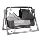 Electric baby cradle swing by Nova Mart with Bluetooth and remote control, suitable for infants aged 0-36 months.