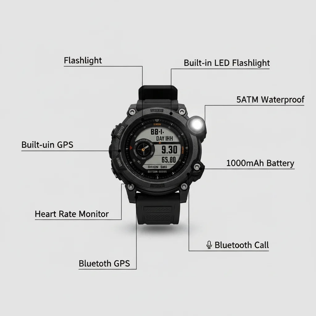 Military T-Rex 3 Ultra Smart Watch – 1000mAh GPS - Image 5