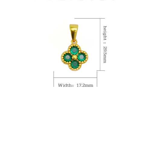 Green 4-Leaf Clover Necklace – Lucky