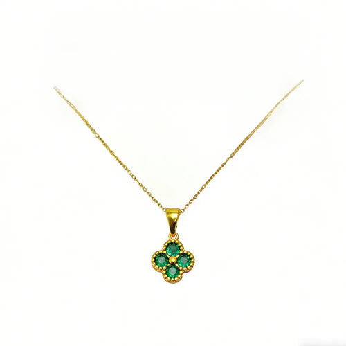Green 4-Leaf Clover Necklace – Lucky