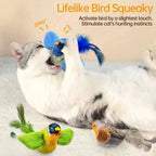 Interactive Chirping Bird Cat Toy – Feather - Image 1