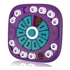 Interactive dog puzzle toy by Nova Mart designed for treat enrichment and suitable for all dog sizes.