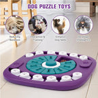 Nova Mart interactive dog puzzle toy for treat enrichment, designed for all dog sizes, encouraging mental stimulation and fun.