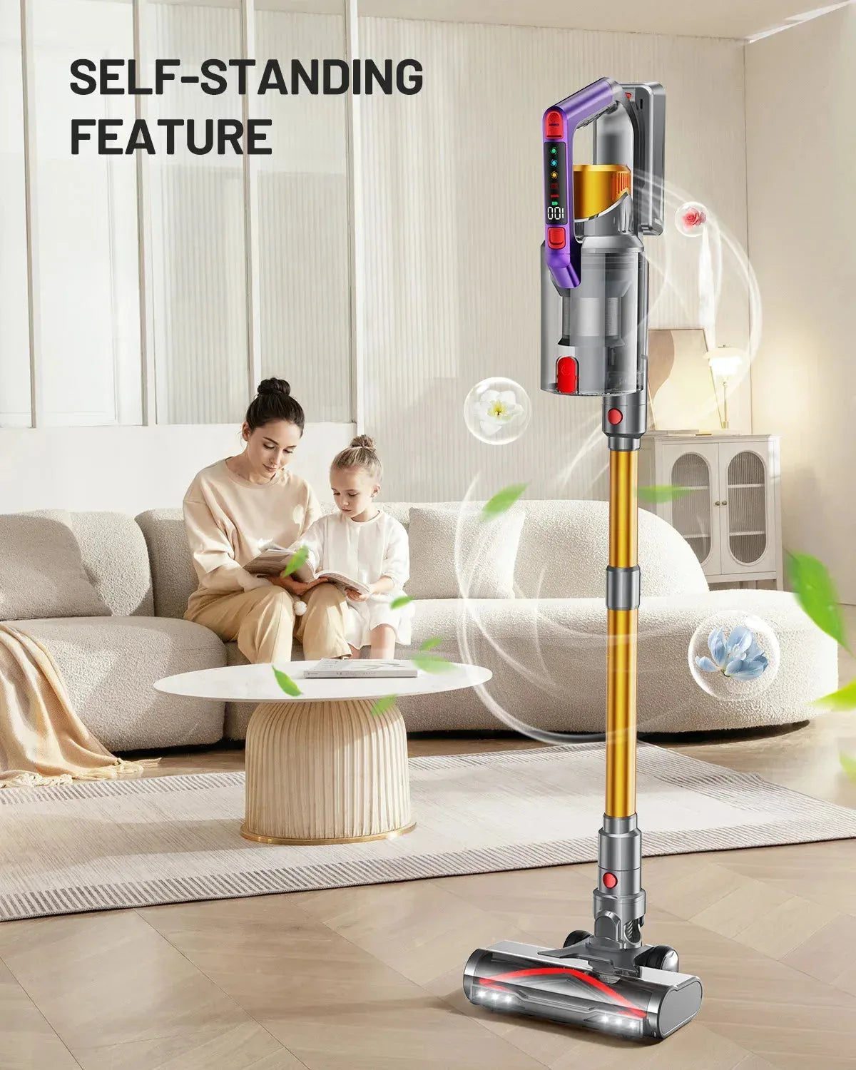 Nova Mart Kissof S17 Pro cordless vacuum cleaner with 550W motor, 55Kpa suction, and 60-minute runtime, shown in the image.