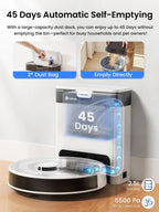 Nova Mart Lefant M2 Pro robot vacuum and mop combo with 5500Pa LiDAR, shown navigating hardwood floors.